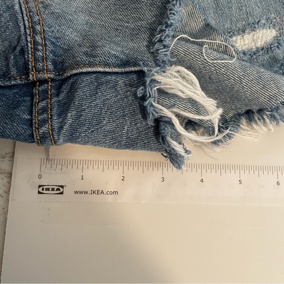 Levi's 501 Premium Shorts Denim Jean Cutoff Distressed - Picture 6 of 9